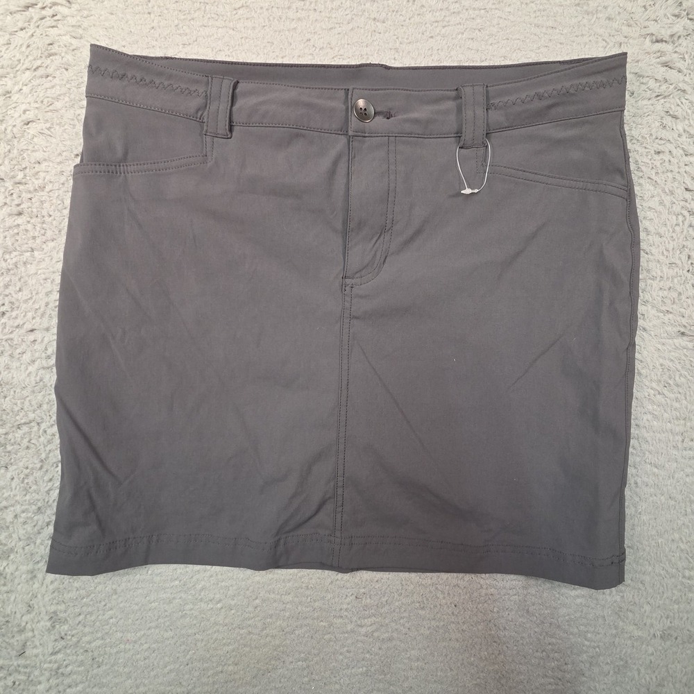 Eddie Bauer Adventurer 2.0 Skort Skirt Womens 10 Gray Stretch Performance Hiking - Picture 2 of 15